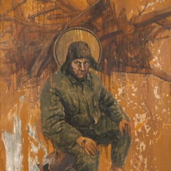 Malerei mit dem Titel "Советский рабочий" von Nikolay Larsky, Original-Kunstwerk, Andere