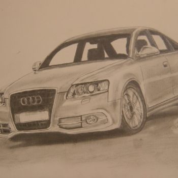 Drawing titled "audi s4" by Guillaume Armbruster, Original Artwork