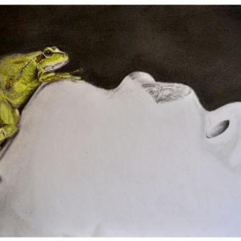 Σχέδιο με τίτλο "la grenouille" από Guillaume Armbruster, Αυθεντικά έργα τέχνης