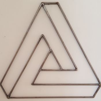 Escultura intitulada "Triangle Infini" por L'Artelier De Tarbes, Obras de arte originais, Metais