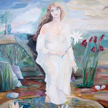 Pintura intitulada "Susanna" por Larysa Jaromska, Obras de arte originais