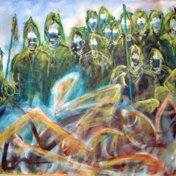 Painting titled "Mort de Lubia" by La Salle, Original Artwork