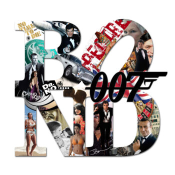 Sculpture titled "Bond 007" by Lascaz, Original Artwork, Digital Print