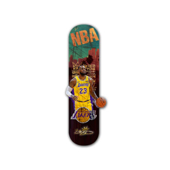 Digitale Kunst mit dem Titel "Skateboard Lakers" von Lascaz, Original-Kunstwerk, Digitaldruck
