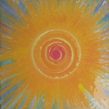 Pintura intitulada "Sunburst" por Lashia Nagy, Obras de arte originais, Acrílico Montado em Outro painel rígido