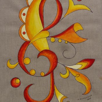 Painting titled "musique-d-automne.j…" by Jocelyne Dumortier, Original Artwork, Other