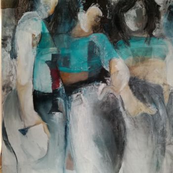 Peinture intitulée "3 sisters" par Anna Matt, Œuvre d'art originale, Huile