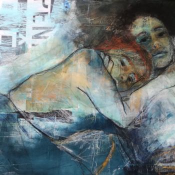 Malerei mit dem Titel "la sieste" von Anna Matt, Original-Kunstwerk, Pastell