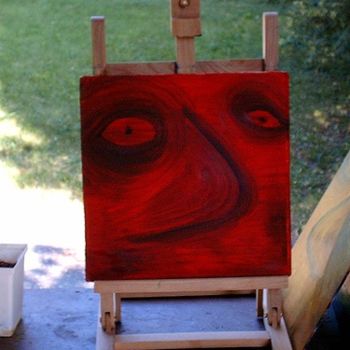 Painting titled "Big Nose Red" by Lather, Original Artwork