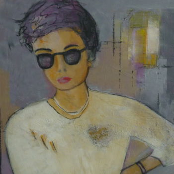 Painting titled "Maman" by Patricia Garreau, Original Artwork, Acrylic