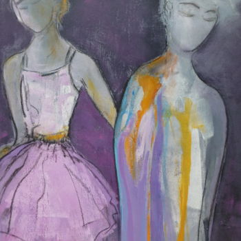 Pittura intitolato "Lointaine présence" da Patricia Garreau, Opera d'arte originale, Acrilico