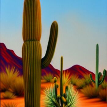 Цифровое искусство под названием "Cacti" - Latifahafital, Подлинное произведение искусства, 2D Цифровая Работа