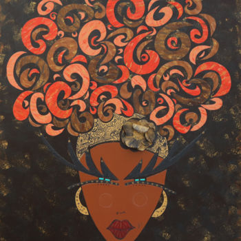Schilderij getiteld "Maggot Brain" door Nathalie Latil, Origineel Kunstwerk, Acryl
