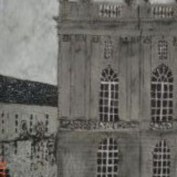Peinture intitulée "place stanislas" par Laurent Baudoin, Œuvre d'art originale