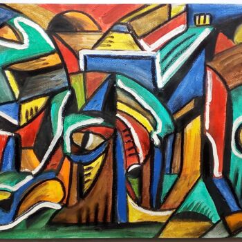 Painting titled "abstraction4" by Laudu, Original Artwork, Gouache