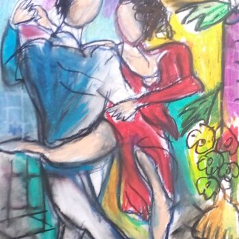 Dessin intitulée "Tango 16" par Laudu, Œuvre d'art originale, Pastel
