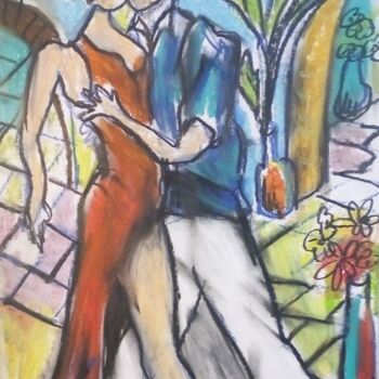 Dibujo titulada "Tango 19" por Laudu, Obra de arte original, Pastel