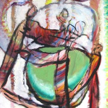Painting titled "Chair" by Darius Laumenis, Original Artwork, Oil