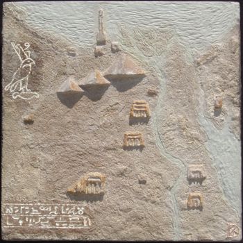 Malarstwo zatytułowany „Mur-Mure d'Egypte” autorstwa François-Xavier Launes, Oryginalna praca