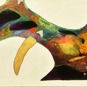 Schilderij getiteld "Metamorfosi" door Laura Alunni, Origineel Kunstwerk, Acryl