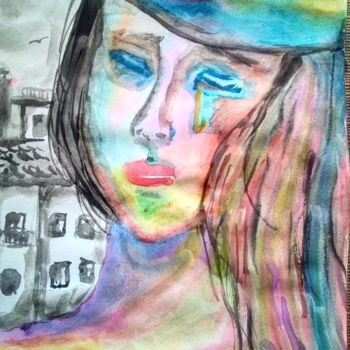 Painting titled "My Story" by Laura Amico, Original Artwork, Watercolor