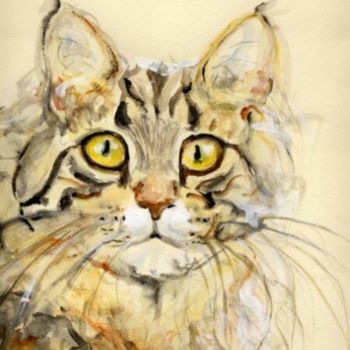 Peinture intitulée "Big Tiger" par Laura Bellodi, Œuvre d'art originale