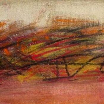 Pittura intitolato "Landscape+orange" da Laura Bottaro, Opera d'arte originale, Olio