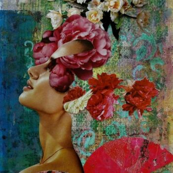Collages intitulée "Mujer" par Laura Dangelo, Œuvre d'art originale, Collages