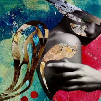 Collages intitolato "Mi pensamiento" da Laura Dangelo, Opera d'arte originale, Collages