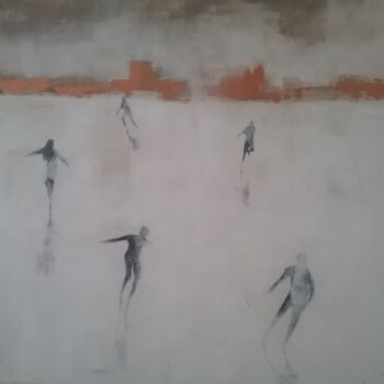 Pintura intitulada "Patinando" por Laura Dangelo, Obras de arte originais, Acrílico