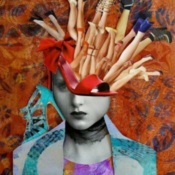 Collages titled "Mi locura" by Laura Dangelo, Original Artwork, Collages