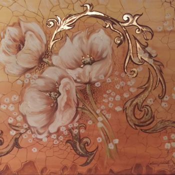 Pittura intitolato "Fiori bianchi" da Laura Gabriele, Opera d'arte originale, Acrilico