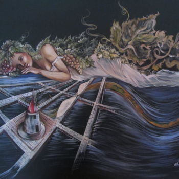 Pittura intitolato "Marsala e i suoi te…" da Laura Gabriele, Opera d'arte originale, Acrilico
