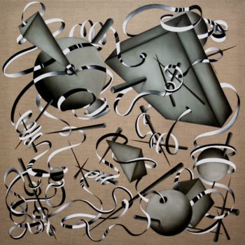 Картина под названием "Abstract #01" - Laura Gigli, Подлинное произведение искусства, Масло