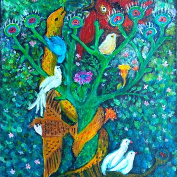 Painting titled "The Tree of Knowled…" by Laura Sofar, Original Artwork, Acrylic