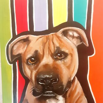 Painting titled "Sheldon" by Laura Tanopoulos, Original Artwork, Acrylic