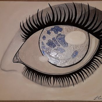 Peinture intitulée "Pupille" par Laura Trombella, Œuvre d'art originale, Acrylique