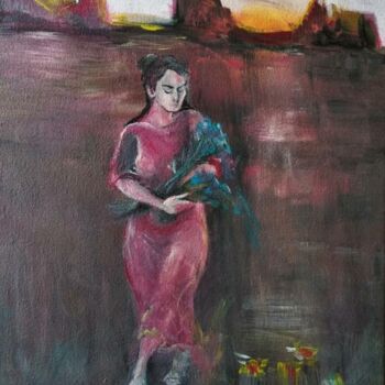 Painting titled "Persephone's morning" by Laura Tuča, Original Artwork, Acrylic