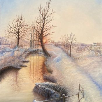Painting titled "Neve" by Laura Vincelli, Original Artwork, Oil
