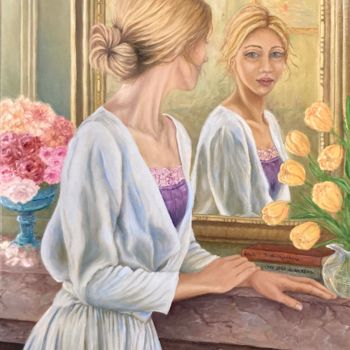 Pittura intitolato "Specchio" da Laura Vincelli, Opera d'arte originale, Olio