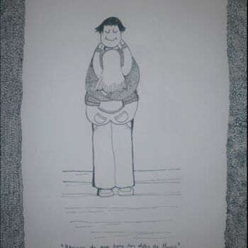 Disegno intitolato "Abrazos de oso (par…" da Laura Capurro, Opera d'arte originale, Altro