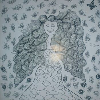 Drawing titled "Vuelve Primavera /…" by Laura Capurro, Original Artwork, Other