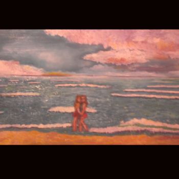 Pintura intitulada "Seaside-Mar" por Laura Capurro, Obras de arte originais, Óleo