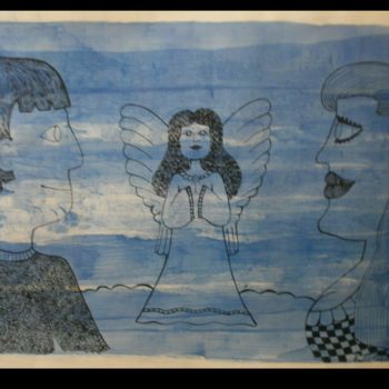 Dibujo titulada "Cupido Cupid" por Laura Capurro, Obra de arte original, Otro