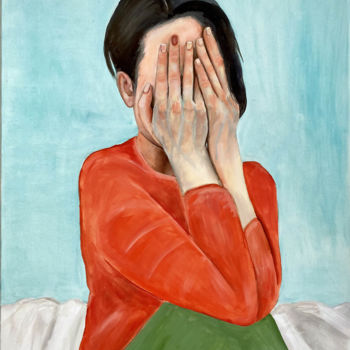 Pittura intitolato "guardami" da Laura Corre, Opera d'arte originale, Olio