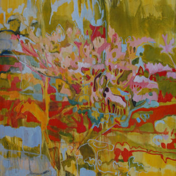 Peinture intitulée "leaves01" par Laura Federici, Œuvre d'art originale, Huile