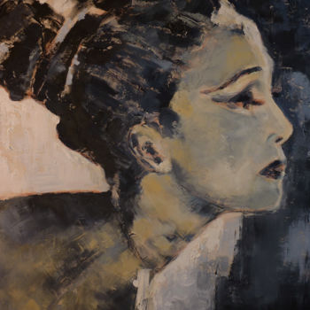 Malerei mit dem Titel "Martha Graham" von Laura Beatrice Gerlini, Original-Kunstwerk, Öl