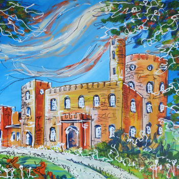 "Norris Castle" başlıklı Tablo Laura Hol tarafından, Orijinal sanat, Akrilik Ahşap Sedye çerçevesi üzerine monte edilmiş