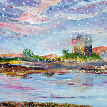 Картина под названием "Loch Linnhe" - Laura Hol, Подлинное произведение искусства, Акрил Установлен на Деревянная рама для н…