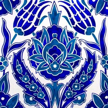 Collages titulada "Turkish tile design" por Laura Lee Gulledge, Obra de arte original